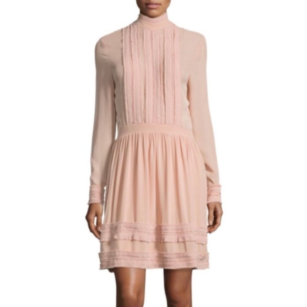 NICHOLAS Fine-pleat Silk Long-sleeve Dress - 2